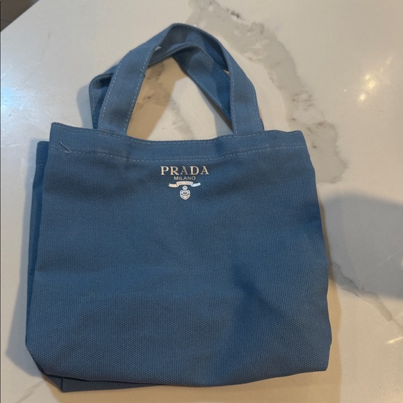 Prada Sky Blue Canvas Handbag - Picture 1 of 1